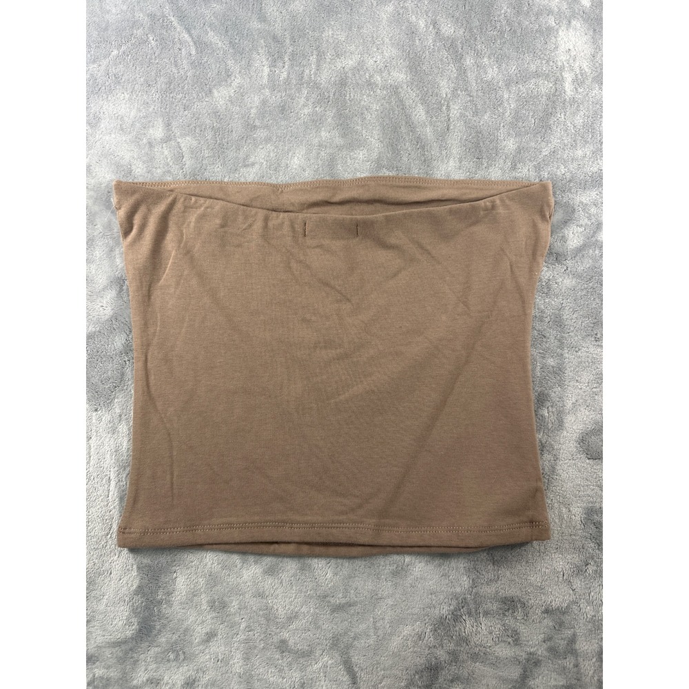 Better Together Brown Strapless Tube Top Large Cotton Blend Stretch SBJM037 - Picture 4 of 5